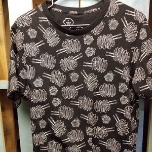 Kaws x peanuts pig pen dust cloud all over print t